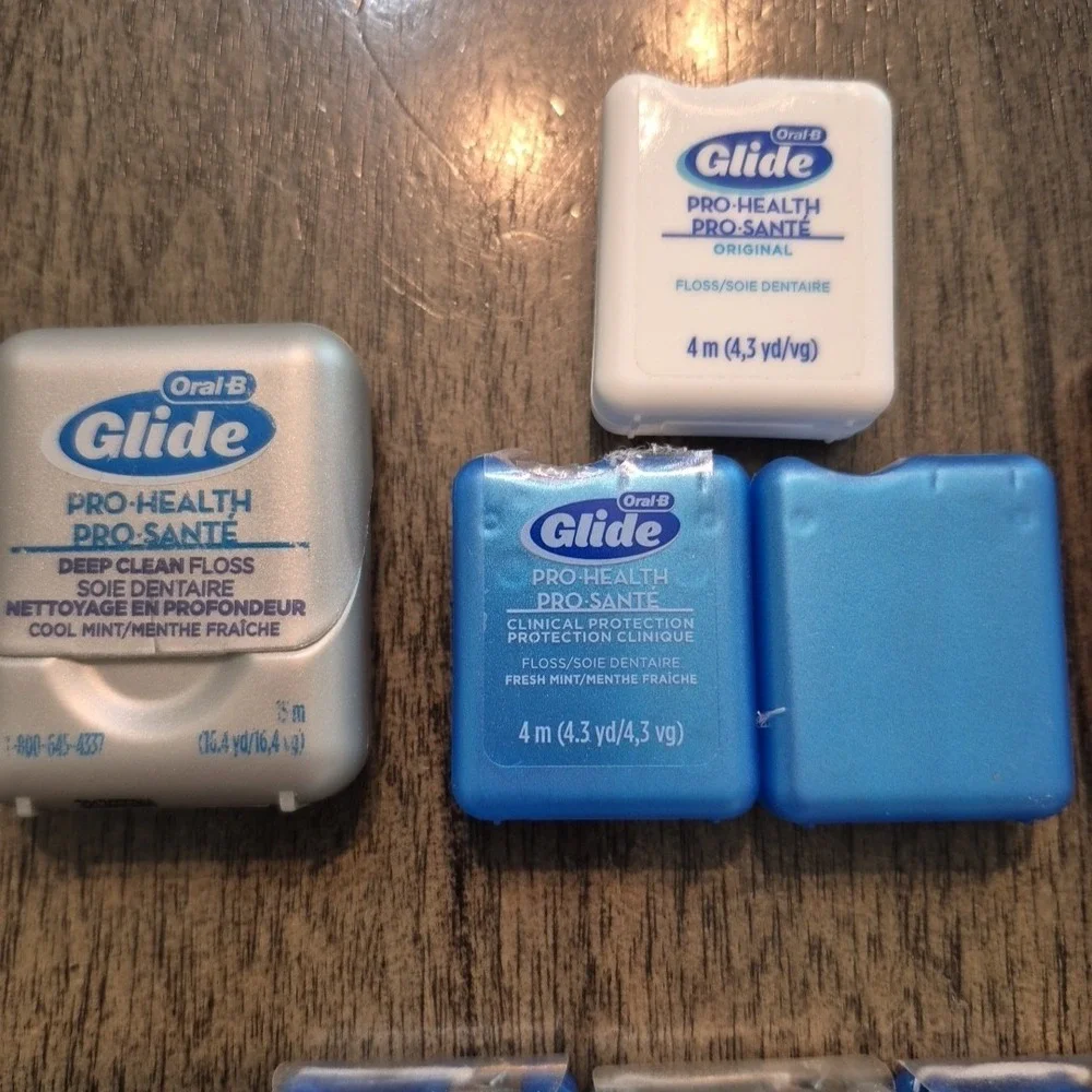 Oral-B Glide Pro-Health/Crest Assorted Floss Lot 4m/15m Lot 7 New 5 Opened READ